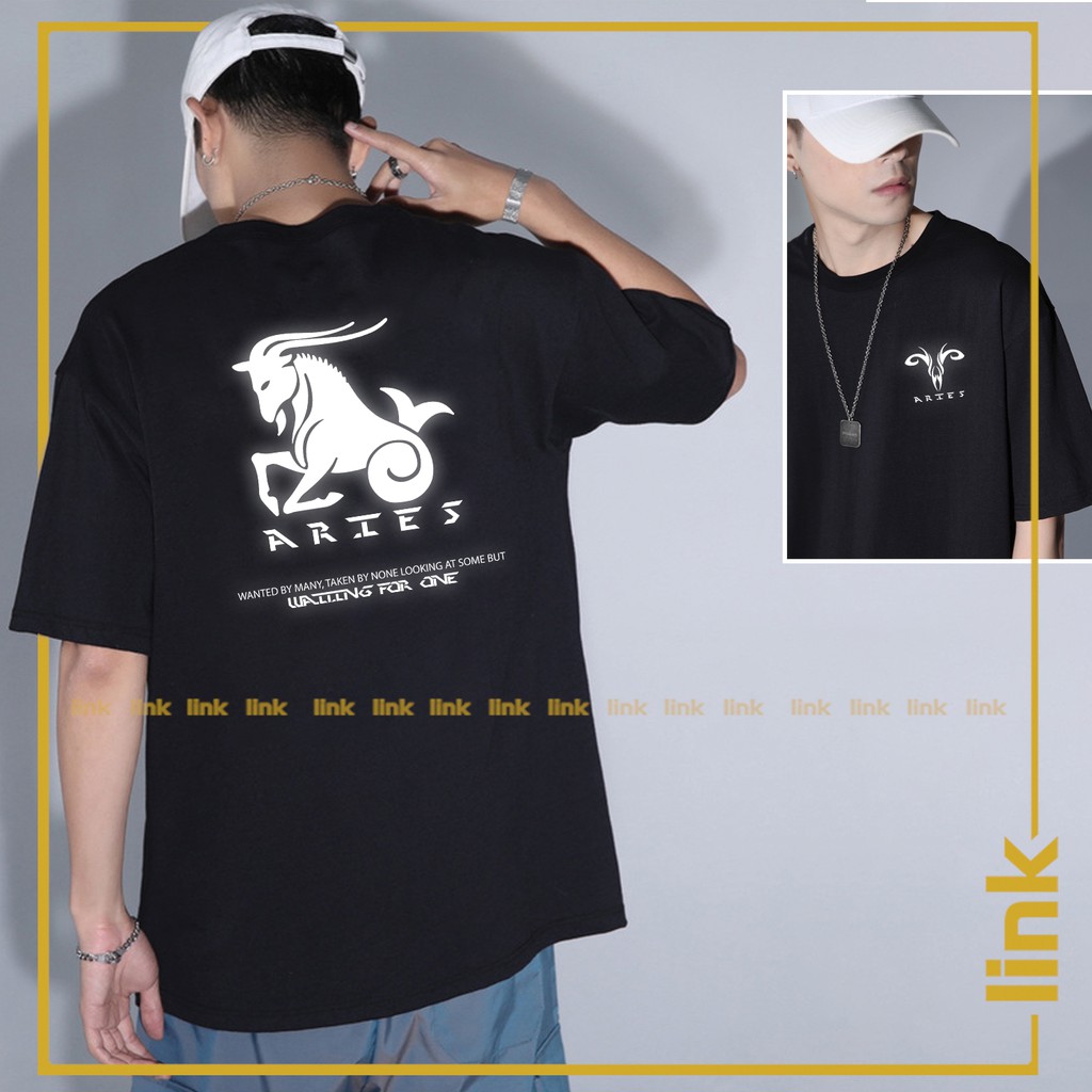 Áo phản quang bạc BẠCH DƯƠNG - CUNG HOÀNG ĐẠO  unisex tay lỡ