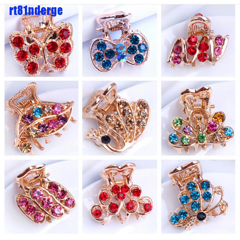 Kẹp Tóc Càng Cua Mini Đính Hoa Pha Lê Phong Cách Mới