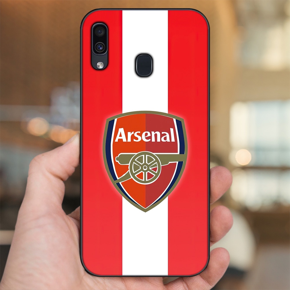 Ốp lưng Samsung A20, A30, A40, M20 viền đen in hình Arsenal FC