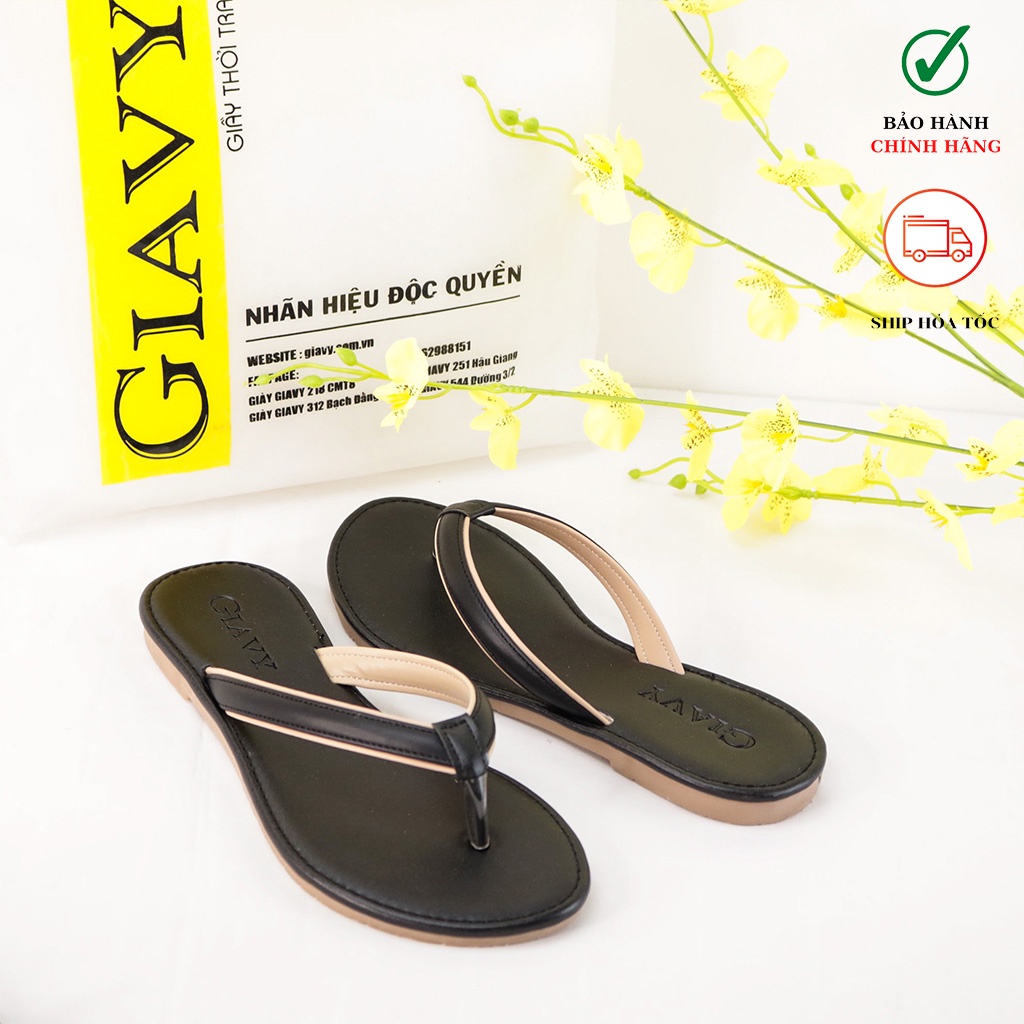 Dép kẹp nữ quai mảnh phối màu NK131 - GIÀY GIAVY