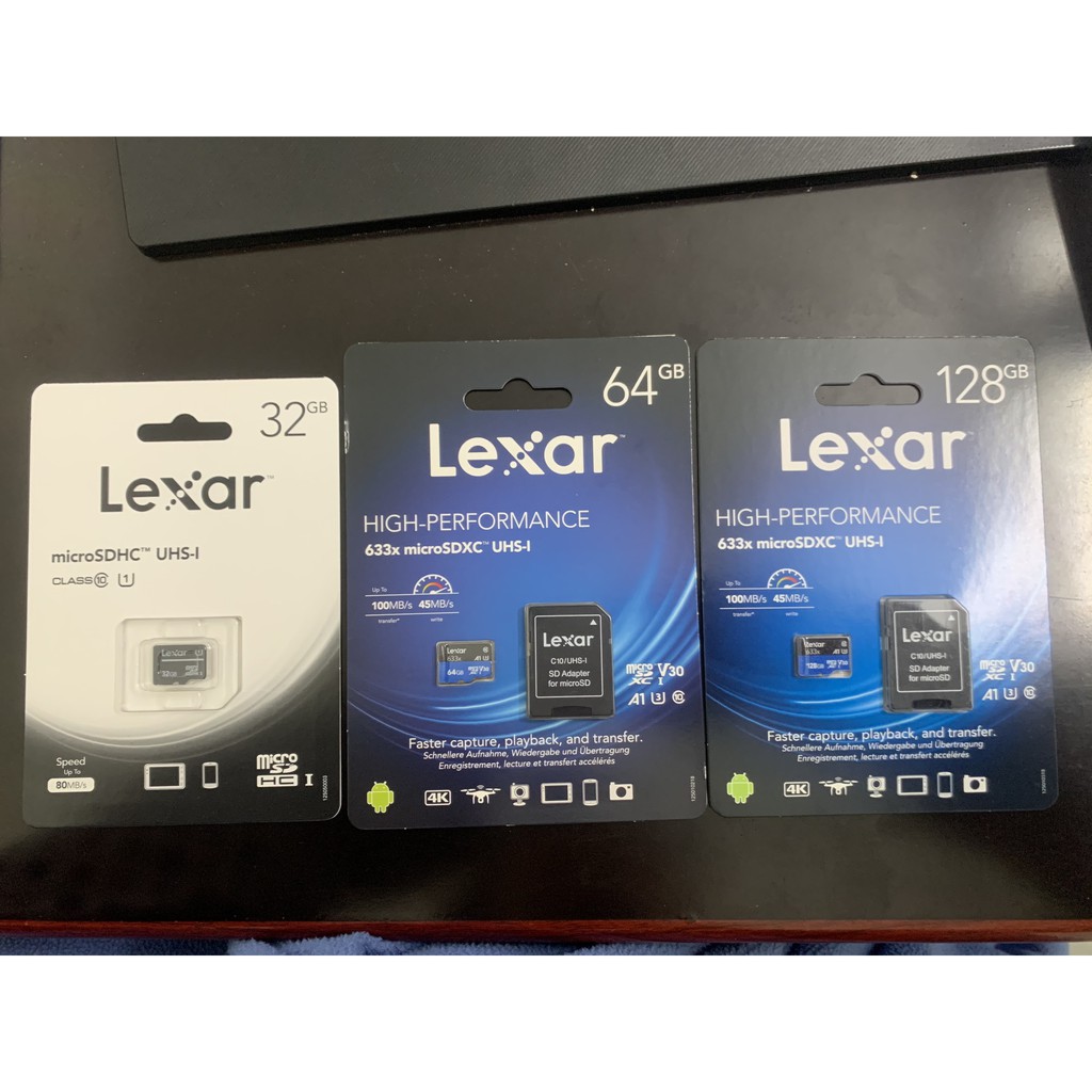 Thẻ nhớ Lexar 32GB - 64GB - 128GB MicroSDXC 633x A1 V30 95/45 MBs