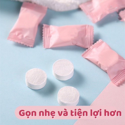 Khăn giấy nén dạng viên kẹo tiện lợi