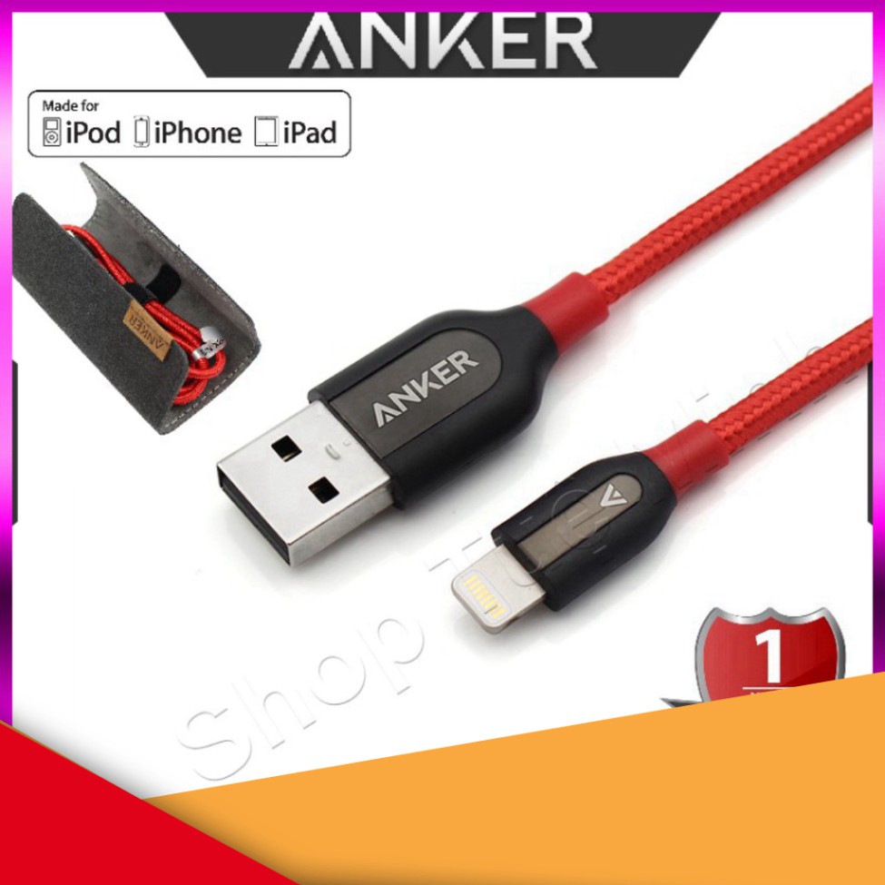 XỦ XẢ TOÀN BỘ Cable Lightning Anker Powerline+ A8121 0.9m - Cable sử dụng cho iPhone iPad XỦ XẢ TOÀN BỘ