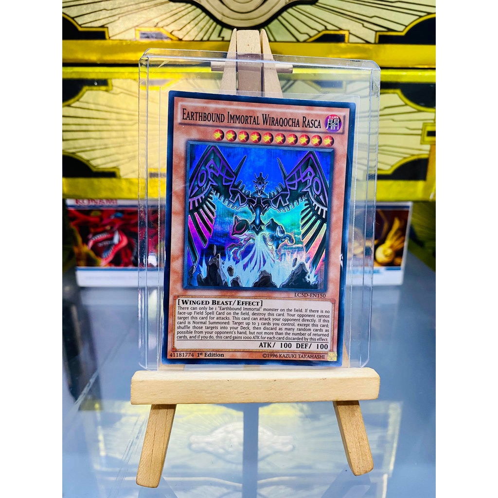 [ Dưa Hấu Yugioh ] Lá bài thẻ bài Earthbound Immortal Wiraqocha Rasca - Super Rare - Tặng bọc bài nhựa bảo quản