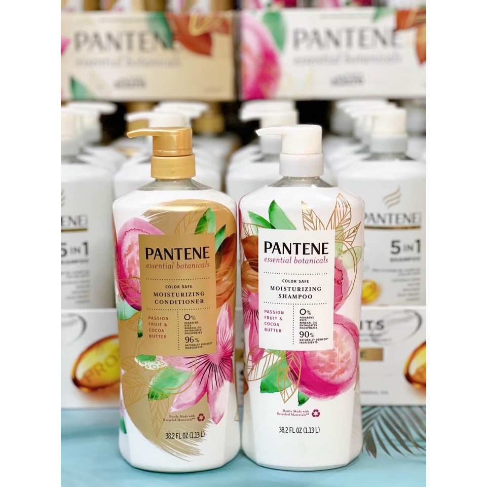 Dầu gội và dầu xả Pantene Essential Botanicals Passion Fruit &amp; Cocoa Butter - EDS Hàng Mỹ