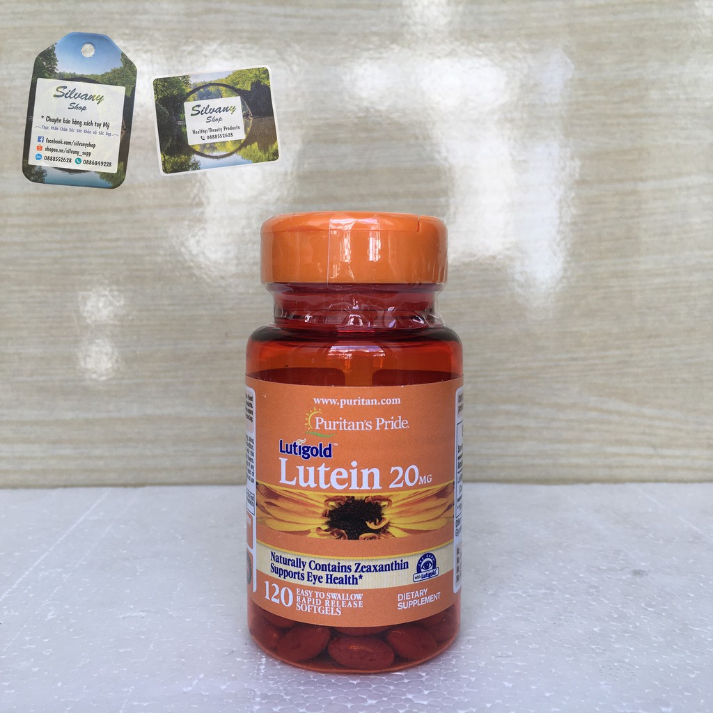 Viên uống Lutein 20mg Puritan's Pride - Bổ Mắt, Tăng Cường Thị Lực | BigBuy360 - bigbuy360.vn