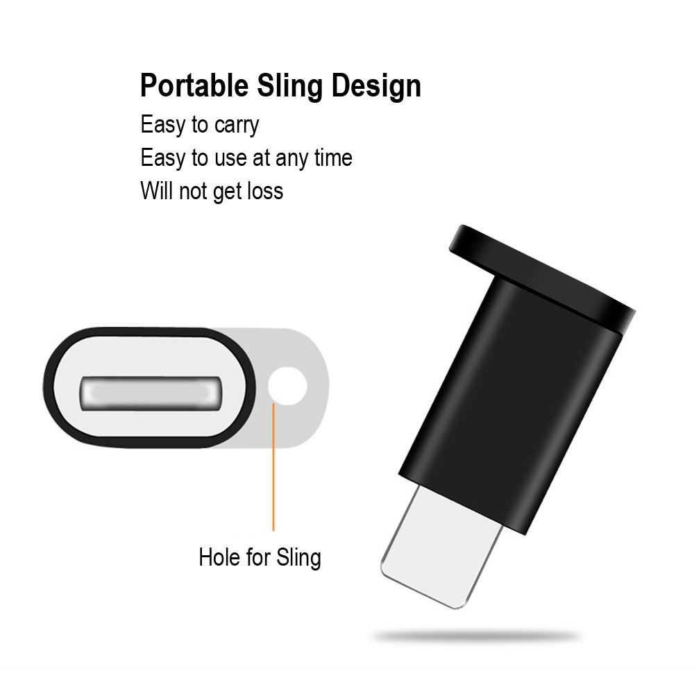 Đầu Chuyển Đổi Cổng Micro Usb Sang Cổng Lightning Kèm Móc Khóa Cho Iphonex Xs Xr 6 7plus