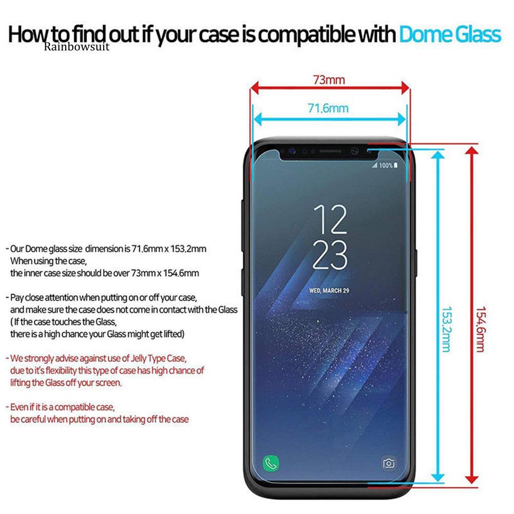 Kính cường lực dán màn hình chống tia UV cho Samsung S7 / S8 / S9 Plus Note 9