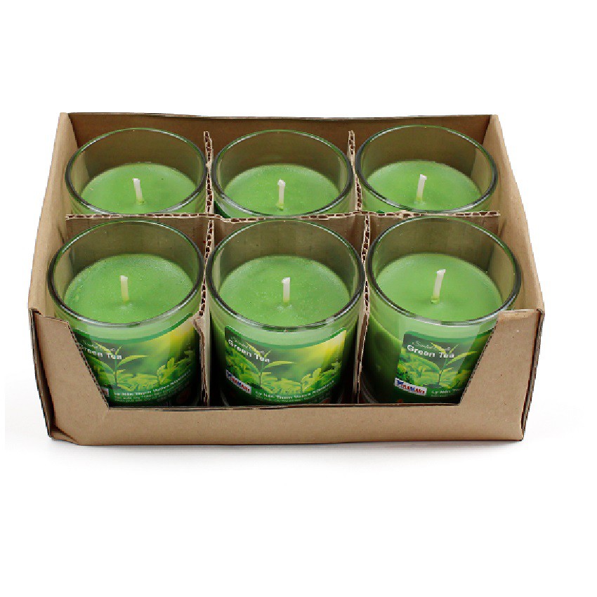 Hộp 6 ly nến thơm votive Miss Candle FTRAMART NQM0413 Green Tea (Hương trà xanh)