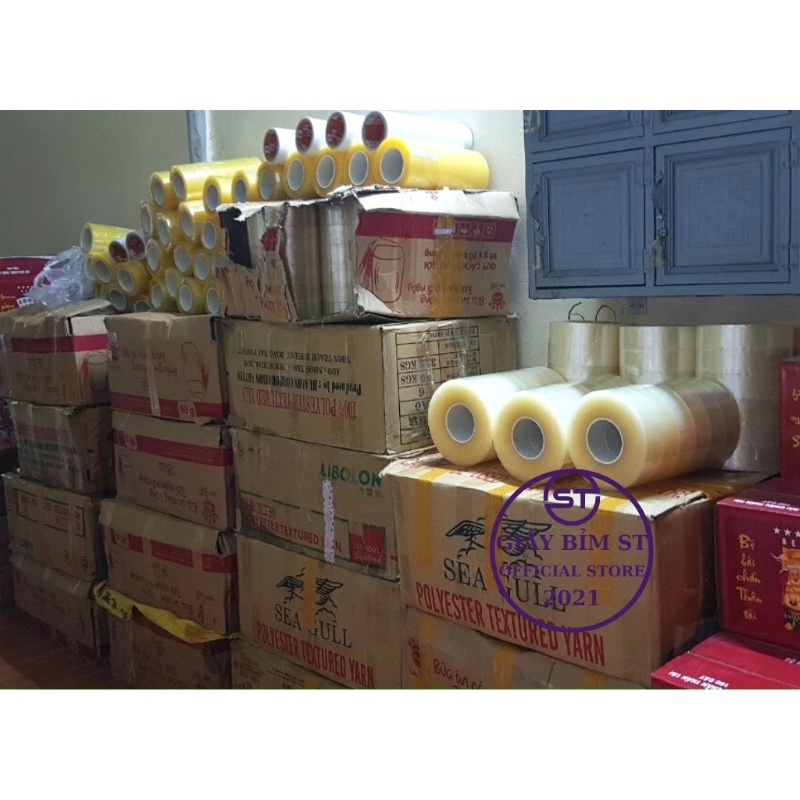 Băng keo/ băng dính văn phòng 12 cuộn/cây 1cm vòng nhỏ 1F 50m/ cuộn