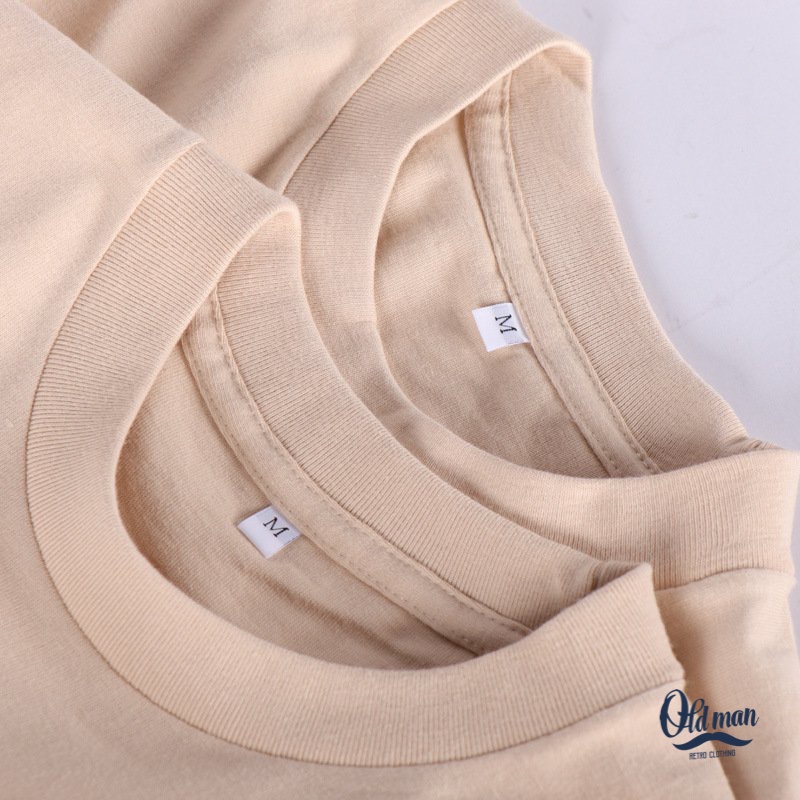 Áo Thun Vintage Nam Trơn Basic OLDMAN, Áo Phông Nam Retro 230g 100% Cotton, Vải Dày, Mịn, Kiểu Dáng Trẻ Trung | BigBuy360 - bigbuy360.vn