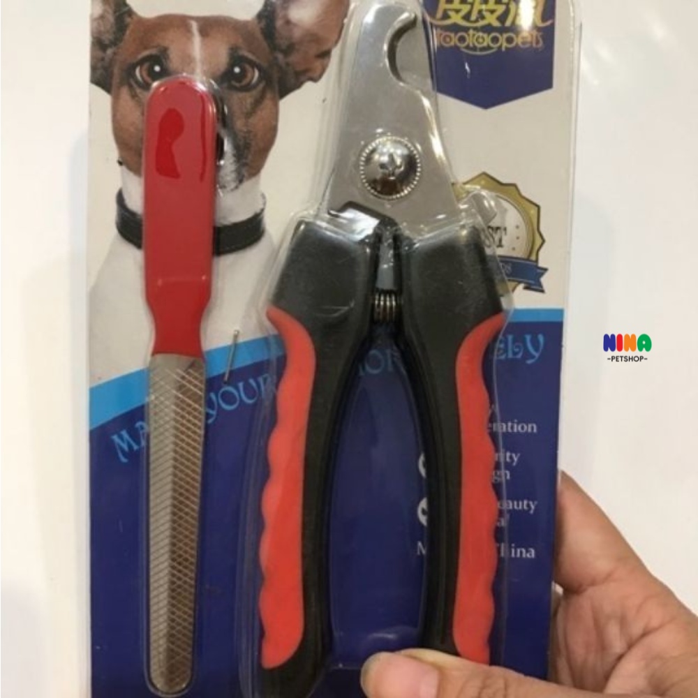 Kéo  kìm bấm cắt móng cho chó mèo thú cưng cún kèm dũa móng chân Nina pet shop