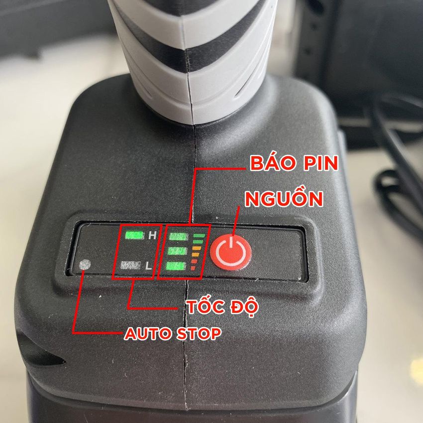 Máy siết bulong pin Hitachi 199v đầu bulong 2 trong 1, động cơ không chổi than