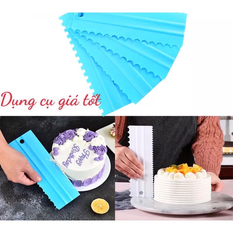 [Rẻ vô địch] Sét 4 dụng cụ chà láng bánh kem 23cm