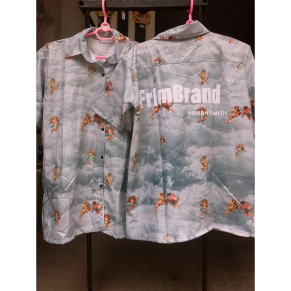 Áo Sơ Mi Tay Ngắn Unisex Cổ Bẻ Phong Cách Hàn Quốc Freesize