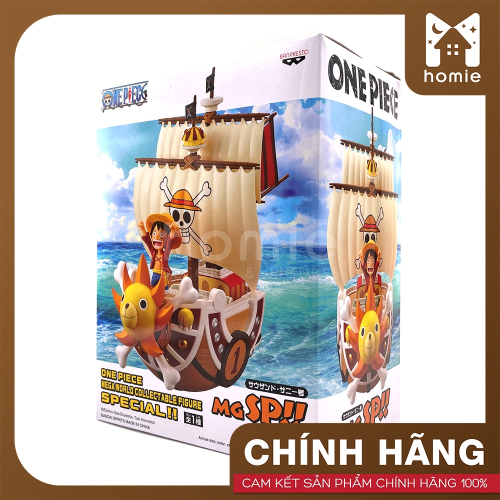 Mô hình Luffy trên tàu thuyền Thousand Sunny - One Piece Đảo Hải Tặc - Hãng BANPRESTO BANDAI