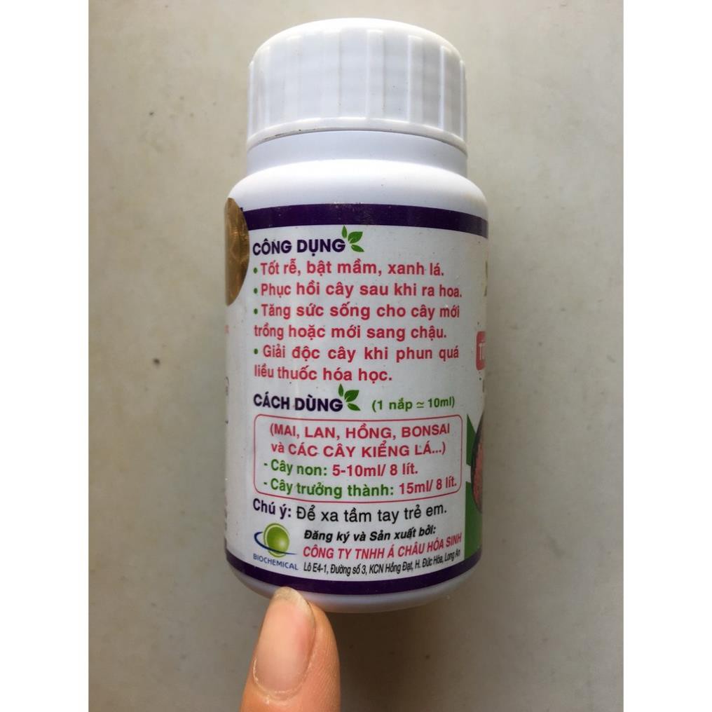 ( SIÊU HOT ) Phân bón sinh học Ami green - chai 100ml kích rễ, giải độc hữu cơ cho cây
