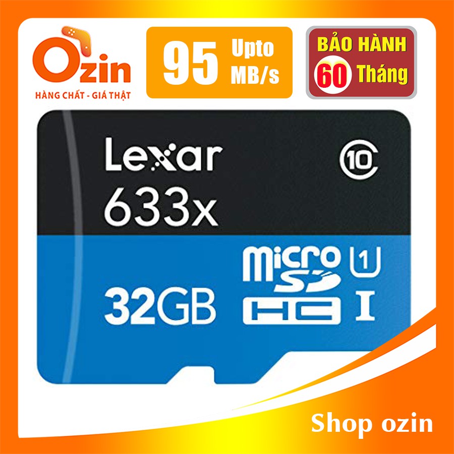 [RẺ VÔ ĐỊCH] Thẻ nhớ Micro SD lexar 128GB 64GB 32GB UHS-I class 10 SDXC 633x U3 95Mb/s | BigBuy360 - bigbuy360.vn