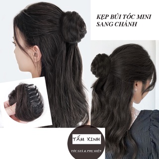 (Có ảnh thật) Búi tóc giả mini dạng kẹp tiểu thư sang chảnh