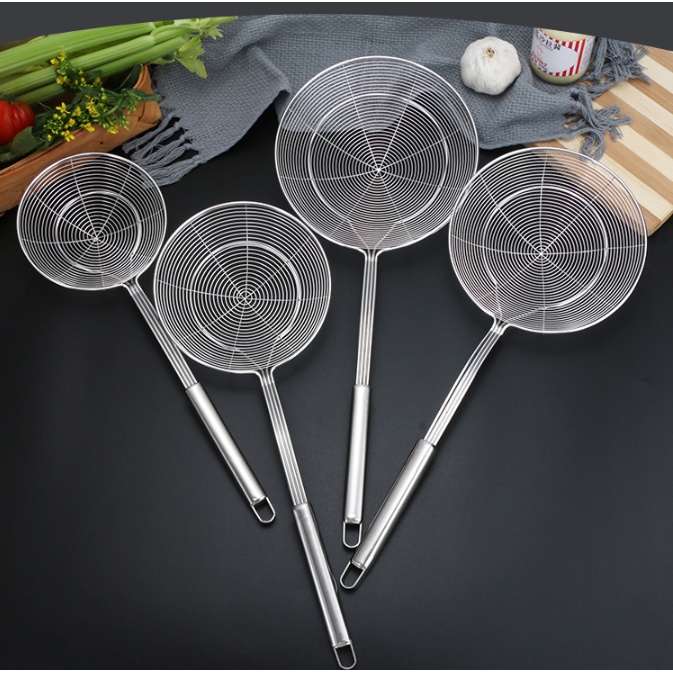 Muỗng Lưới Inox Ăn Lẩu, Vớt Rau, Chiên Dầu Inox