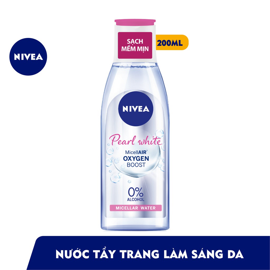 Nước Tẩy Trang NIVEA Giúp Sáng Da Pearl White Micellar Water 200ml - 84911