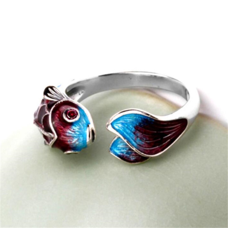 Nhẫn Hở Mạ Bạc 925 Hình Cá Chép Sáng Tạo Thời Trang Cho Nữ R327