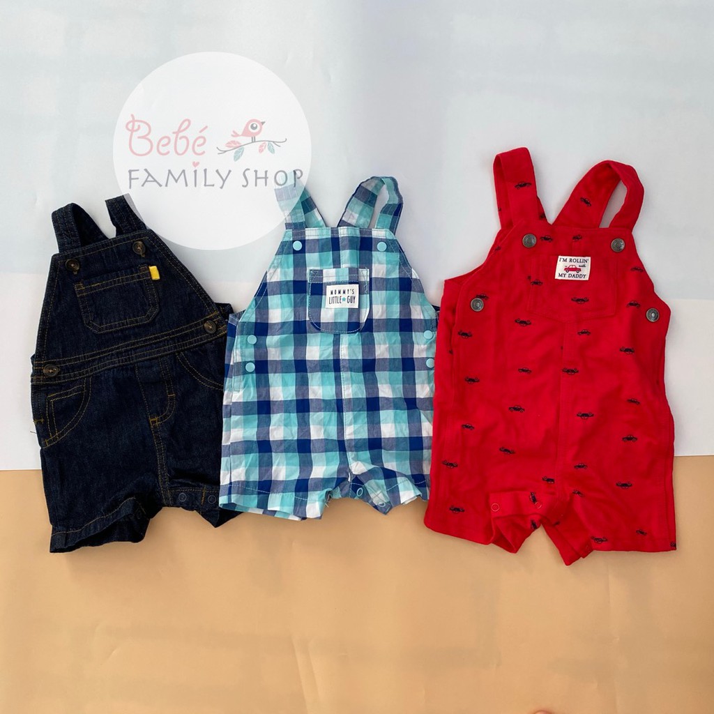 Quần yếm bò bé trai/ Quần yếm cho bé trai hàng xuất dư Carters/ Quần yếm jean bé trai - YT - bebefamilyshop