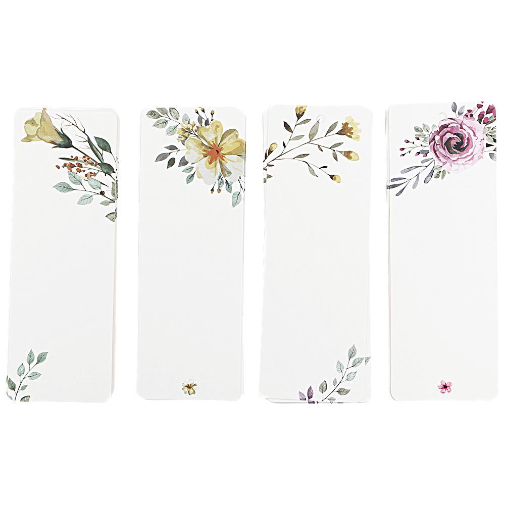 PISTA Set 40 Thẻ Đánh Dấu Trang Sách Hình Hoa Sáng Tạo