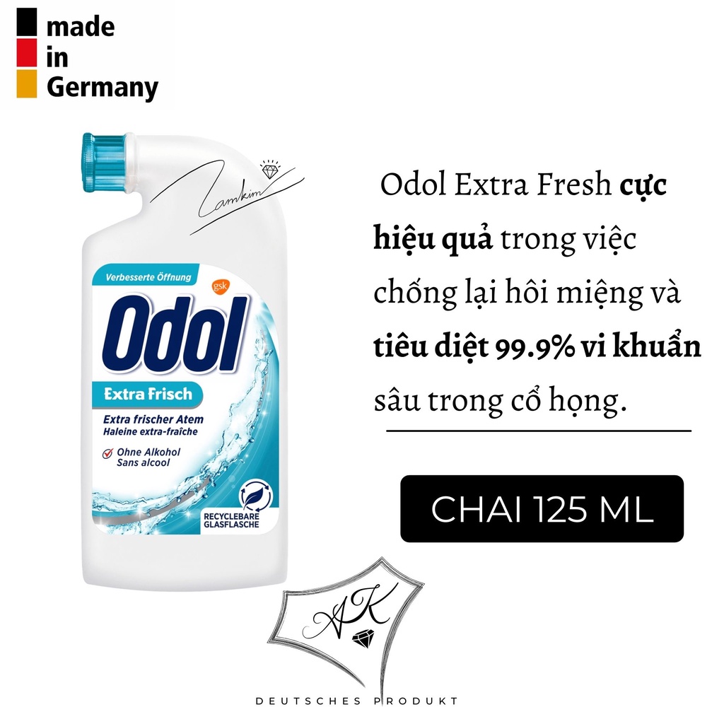 [ Hàng Đức ] Nước xúc miệng Odol Extra Fresh - Nội Địa Đức