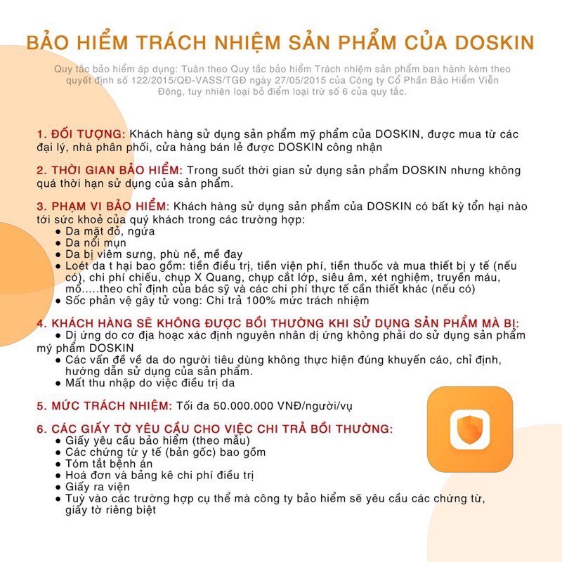 Bộ sản phẩm dưỡng da mặt toàn diện 3 bước Doskin