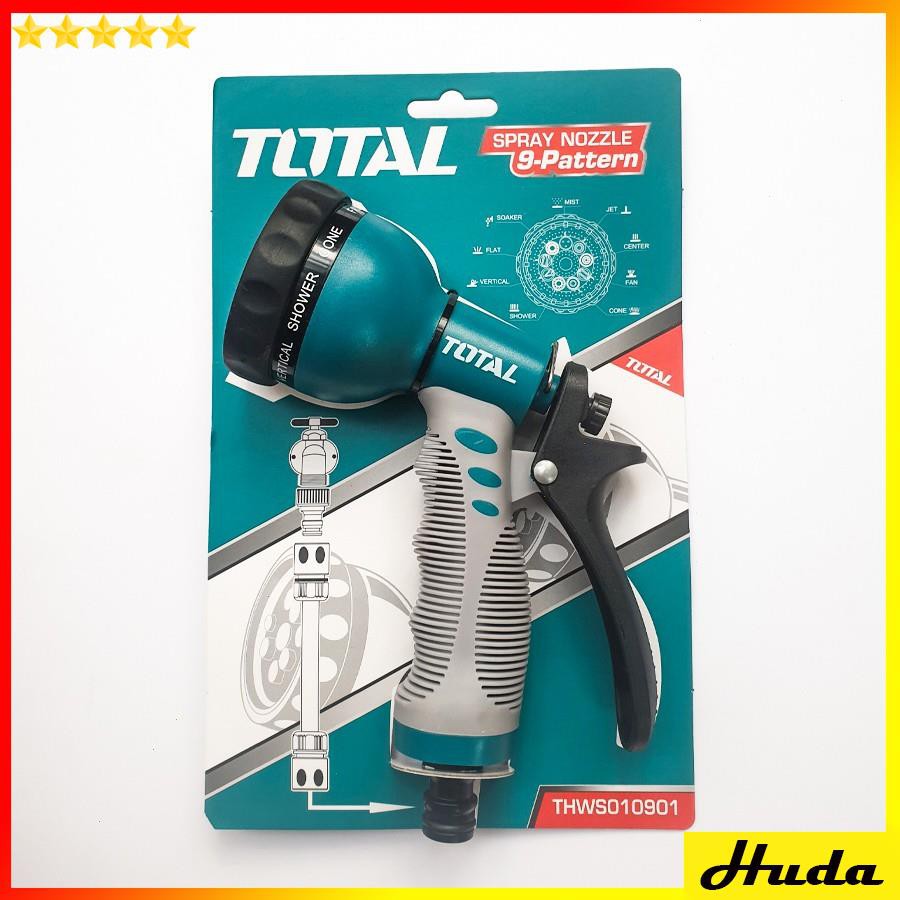 COMBO 1 ĐẦU PHUN THWS010901 + 1 BỘ 3 KHỚP NỐI NHỰA 1/2" TOTAL THWS030301