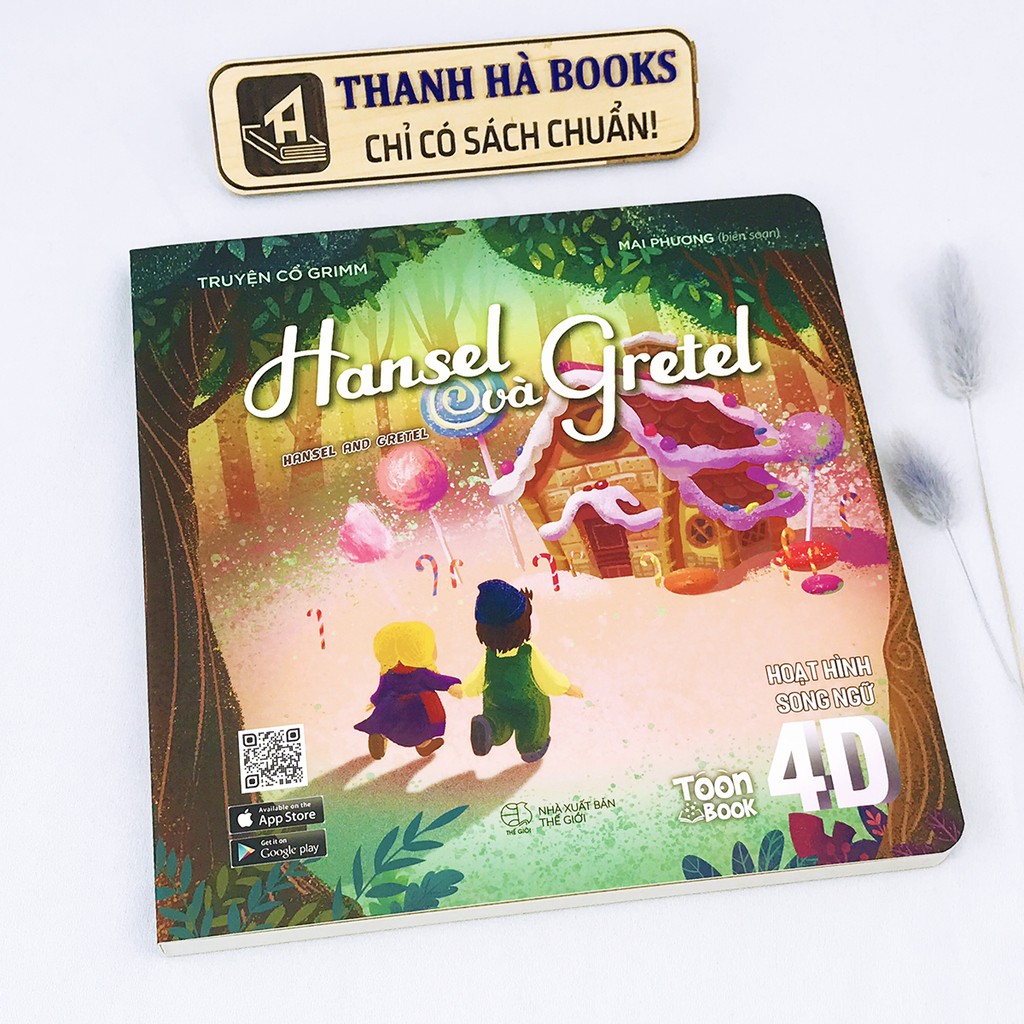 Sách - Truyện Cổ Grimm - Hansel và Gretel (Hoạt hình song ngữ 4D)