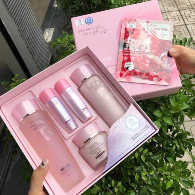Bộ dưỡng trắng da chống lão hoá sẽ khít lỗ chân lông 3w clinnic