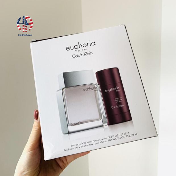 Set Nước hoa nam CK Euphoria men 100ml tặng kèm Lăn khử mùi 75ml - hương thơm mạnh mẽ và gợi cảm