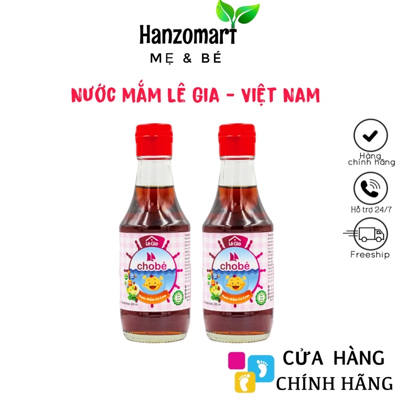 Nước mắm Lê Gia cho bé ăn dặm 60ml