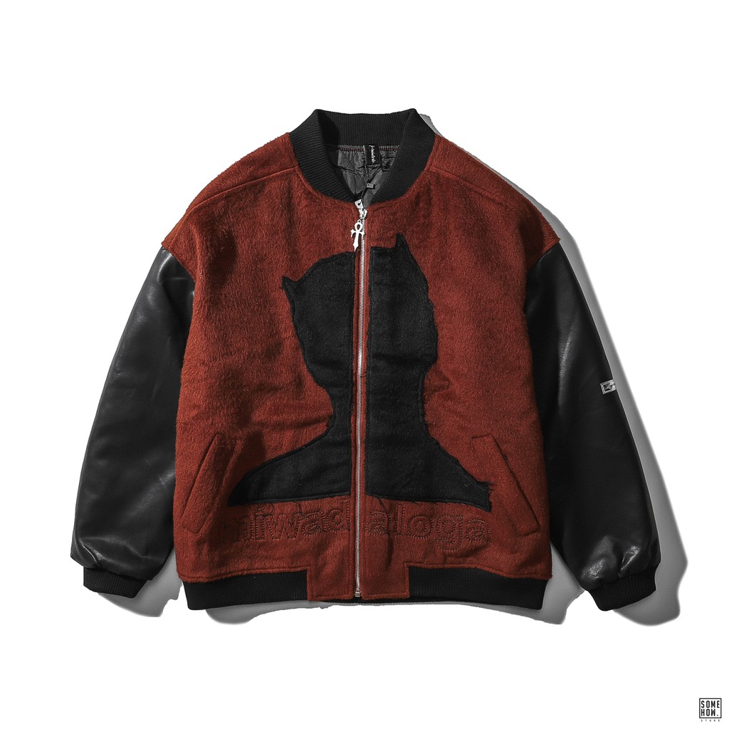 [Mã FAMALLT5 giảm 15% đơn 150K] Áo Khoác Bomber INF Tay Phối Da Hình