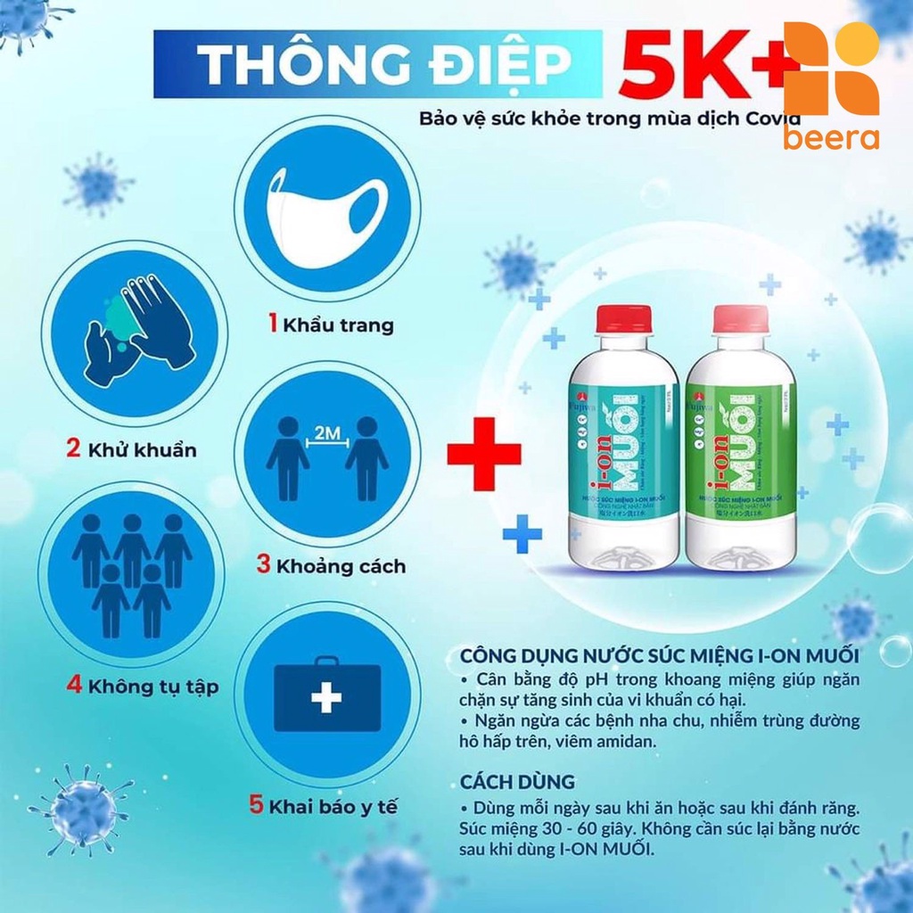 Nước súc miệng ion Muối Hương Bạc Hà 680ml – Thùng 12 chai
