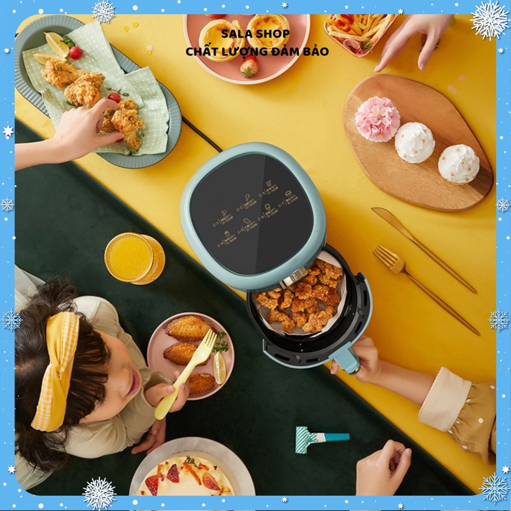 Nồi chiên không dầu Bear QZG-B14E1, 3.5L,chính hãng, dùng để nướng thịt, nướng bánh mì, quay thực phẩm, nồi chiên điện