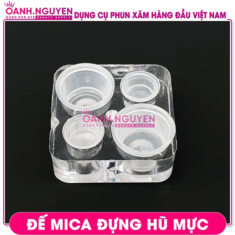 Đế Mica 4 Lỗ/ Đựng Chum  Mực Xăm