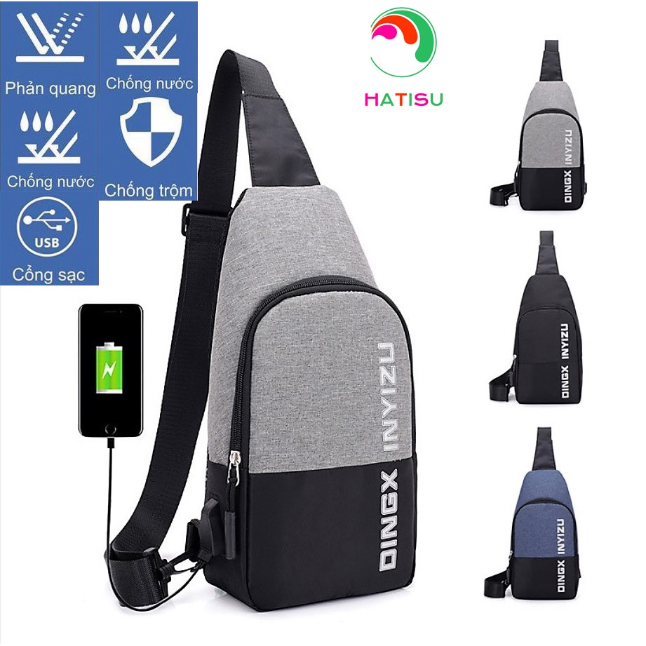 [XẢ KHO 3 NGÀY] Túi đeo chéo Đa Năng Hàn Quốc DC601 sạc USB HATISU | BigBuy360 - bigbuy360.vn