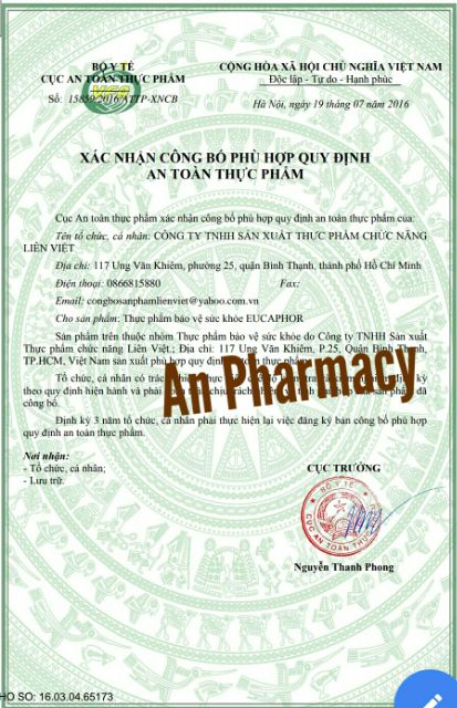 Eucaphor Liên Việt - Trường Thọ hỗ trợ giảm ho đau họng lọ 40 viên