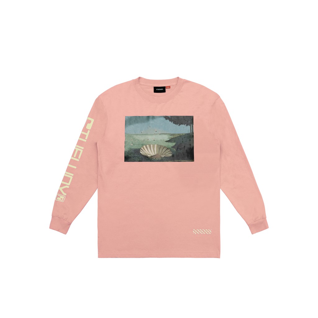 5THEWAY® /nothing/ SQUARE LONG SLEEVE™  in PEACH PUD aka Áo Thun hồng Tay dài