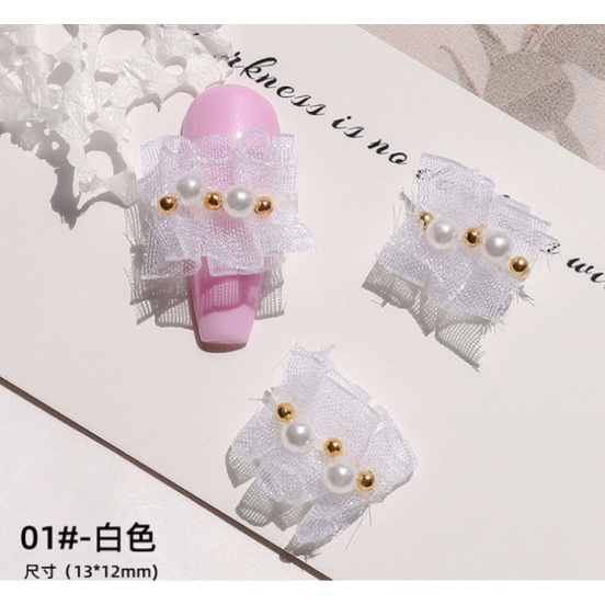 Charm nơ nhún trang trí nail