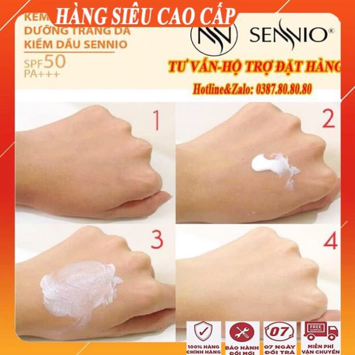 [TẶNG KÈM ĐẶC BIỆT] Kem chống nắng trắng da kiềm dầu sennio/Kem chống nắng cho da dầu da mụn đa năng cao cấp