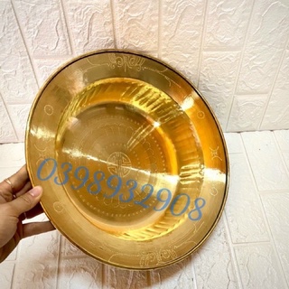 CHẬU ĐỒNG THAU 27 cm  chất liệu bằng đồng nguyên chất : GÒ TAY HÀNG CAO CẤP  ĐỒNG 100%