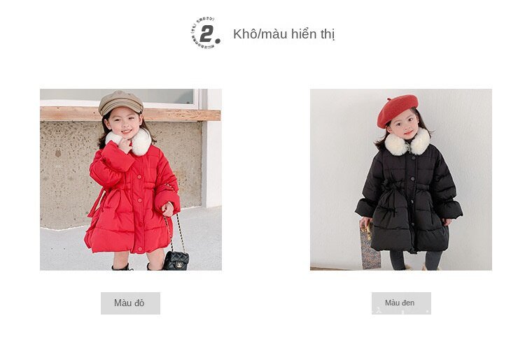 Girls Cotton Coat Winter Children Clothing Baby Waist Bread Jacket