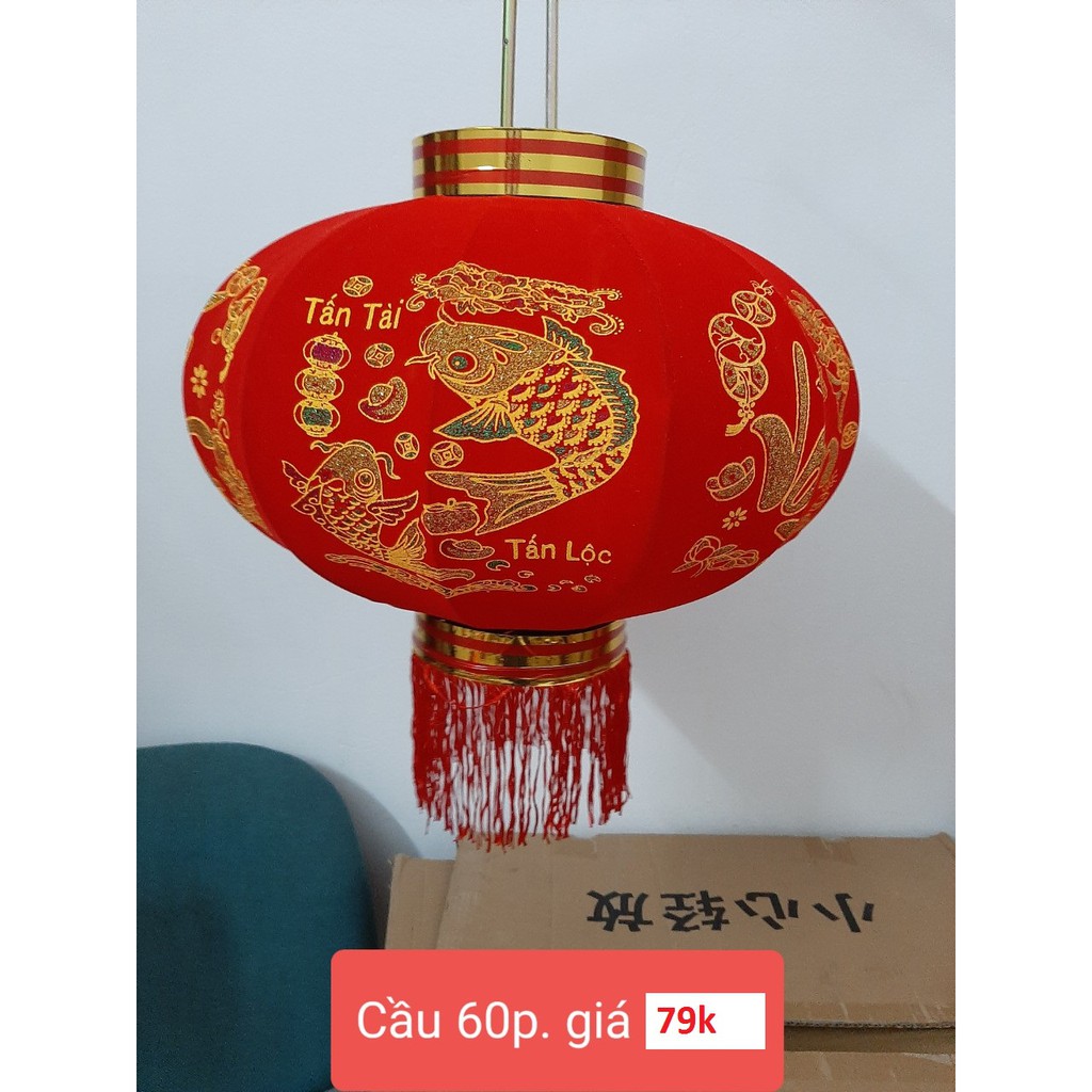 đèn lồng tết 2021 - 80cm loại giày, đẹp, vải nhung dày, in nhũ vàng nổi cao cấp giá tận xưởng làng nghề việt nam