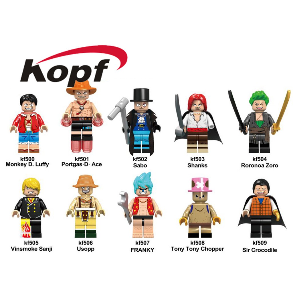 Minifigures Đảo Hải Tặc One Piec - Các Mẫu Nhân Vật Frank Luffy Sabo Shanks Zoro Usopp Sanji Mẫu Ra Mới Nhất KF6037