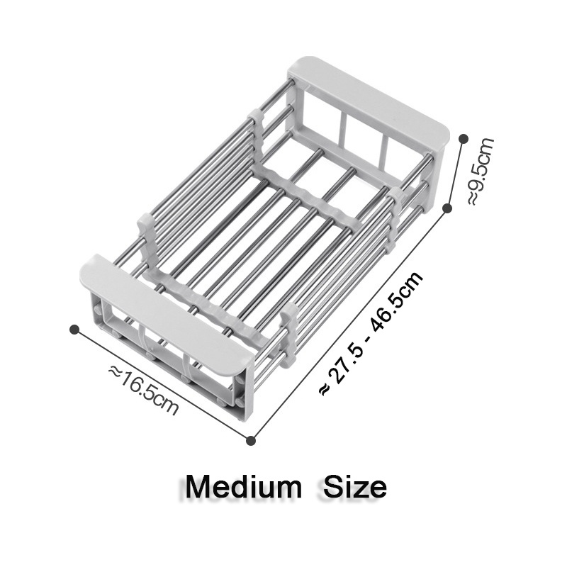 Giá Đỡ Chén Dĩa / Trái Cây Bằng Thép Không Gỉ Gắn Bồn Rửa Nhà Bếp