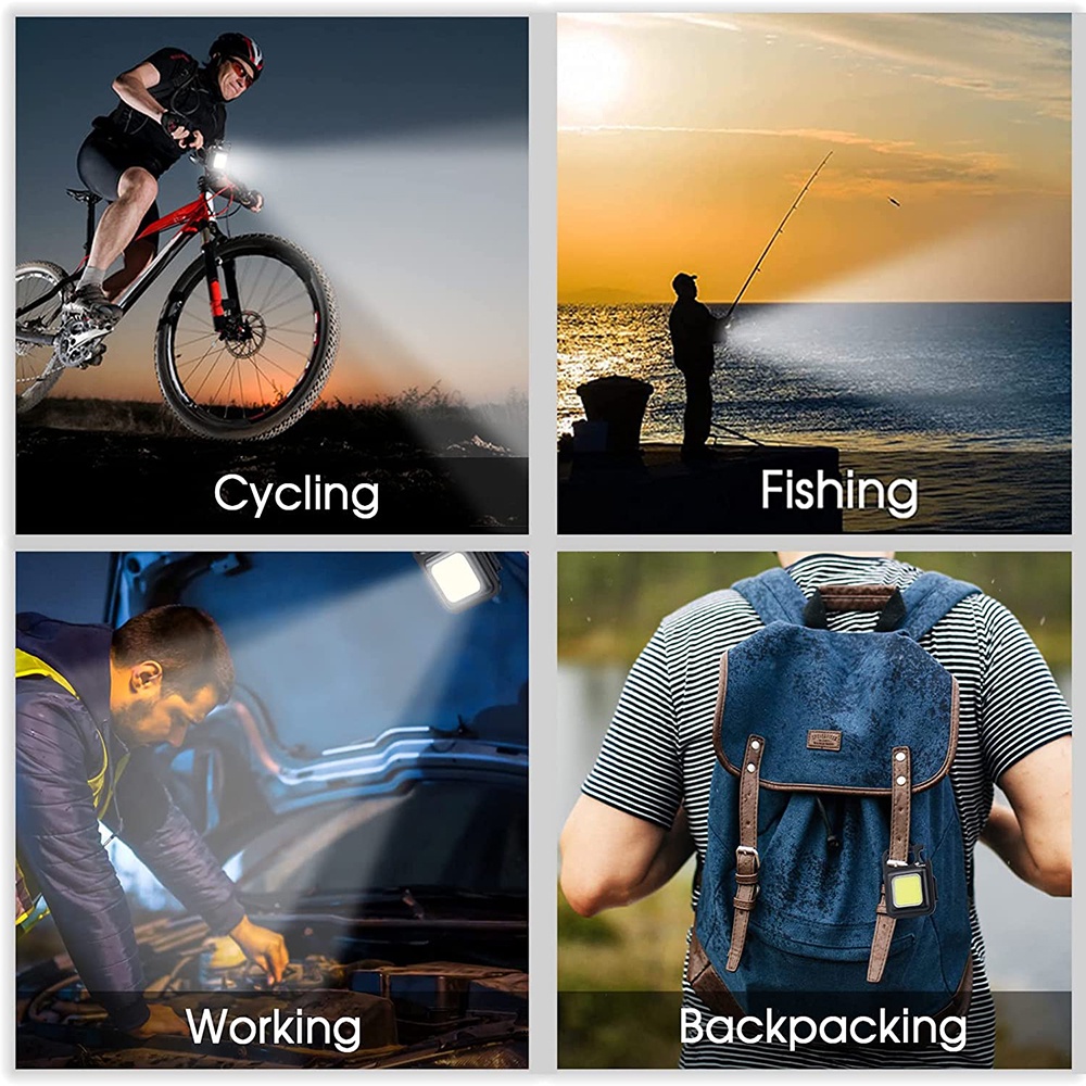 Đèn Pin LED Mini Bỏ Túi Kèm Móc Khóa Sạc USB Tiện Dụng